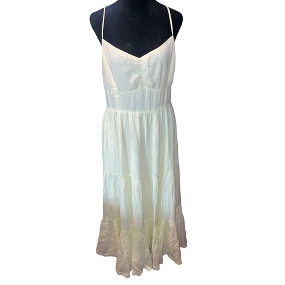 American Eagle 100% Cotton Yellow Maxi Dress XL NWT *FLAWS* - Picture 2 of 11